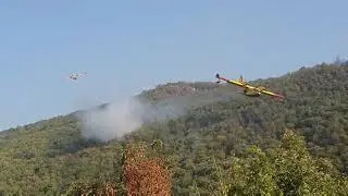 Hrvatski kanaderi gase požar u Hercegovini 2