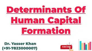Determinants Of Human Capital Formation