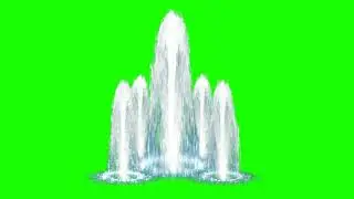 Water Fountain On Green Screen | Waterfall | Cbromakey | Animation | Green Screen | Greenology