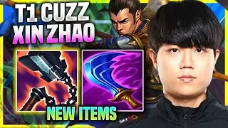 CUZZ PICKS XIN ZHAO WITH NEW ITEM GORE DRINKER! - T1 Cuzz Plays Xin Zhao Jungle vs Lillia!