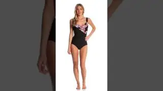 T.H.E Paisley Park Mastectomy Mock Surplice One Piece Swimsuit | SwimOutlet.com