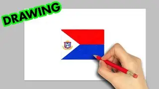 how to draw Sint Maarten flag | Art Therapy