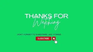 Thanks for watching green screen videos
