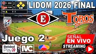 Leones del Escogido vs. Toros del Este En Vivo, Donde ver, A que hora juego 2 FINAL Liga Dominicana