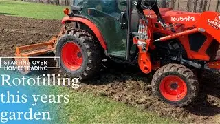 Rototilling a garden
