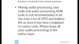 Mixing Java code and native audio code in Android NDK?