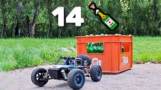 How many bottles can RC car pull?