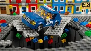 Massive Sinkhole Swallowed a Police Car in LEGO City! 🕳️🚔😱
