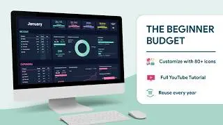 Beginner Budget Spreadsheet Tutorial - Dark Mode
