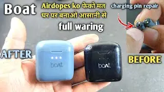 Boat Airdopes charging pin repair | How to repair boat airdopes charging pin at home