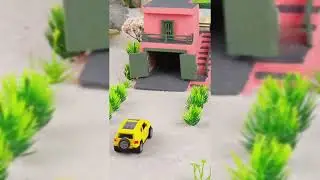 Amazing Mini House with Garage | Handmade Miniature Home Model#CreativeBuild #SatisfyingVideo#Shorts