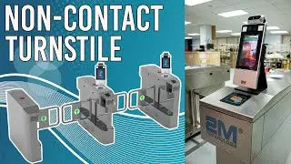Face Recognition and Thermal Detection Access Control Swing Turnstile