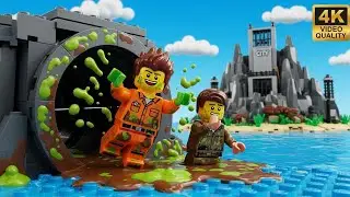 LEGO City Prison Escape via the Sewer Pipe! 💩🚽
