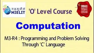 Computation | c language | Programming and Problem Solving Through 'C' Language || Doeacc 'O' Level
