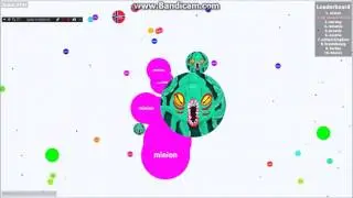 Agar.io Bots Gameplay ! 100 bots ! 10000 mass !