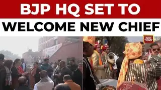 BJP Headquarters Set To Welcome New BJP National Chief | BJP Leaders Arrive To Attend The Ceremony