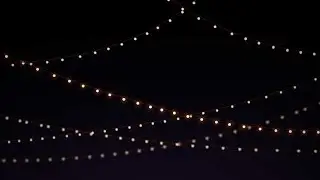 Warm Golden Fairy Lights at Night stock footage | stock video | Cinefootage