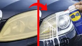 Распылите WD40 на фары и посмотрите, что произойдет, о чем большинство людей даже не подозревают.