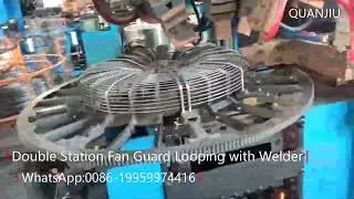 New Style Double Station Industrial Concave Fan Guard Grill Looping with Welding Machine Factory
