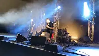 Sean Long From While She Sleeps playing with the new Charvel at the Guitar Show