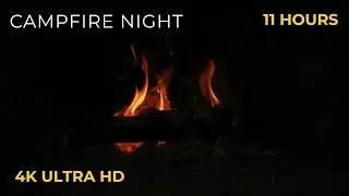 Cozy Fireplace 4K (11 Hours) 🔥 Crackling Fire Sounds for Deep Sleep, Relaxation & Study Ambience