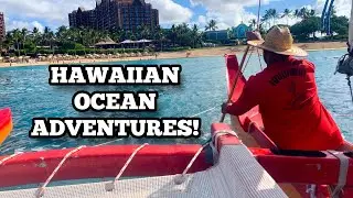 Sailing In Hawaii With Hawaiian Ocean Adventures - Aulani Catamaran / Canoe Sailing!
