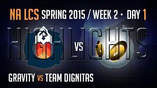 Gravity vs Dignitas (Highlights) | Season 5 NA LCS Week 2 Day 1 Game 1 Spring Split 2015 | GV vs DIG