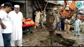 Desiltation and Anti Encroachment Drive on Shamsi Road Mardan