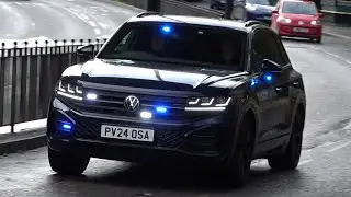 Surrey & Sussex Police, Tactical Firearms Unit, Unmarked Volkswagen Touareg - ARV, responding.