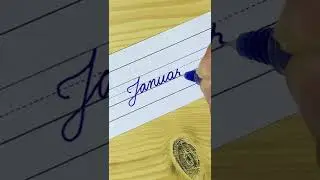 January - Month name in Cursive Writing | Cursive Handwriting Practice #shorts #cursivewriting