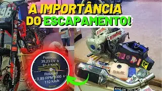 O MELHOR ESCAPAMENTO PARA CRF 250F, +3CV COM O ESCAPE CORRETO!! - PROJETO ALEM&Atilde;O PERFORMANCE
