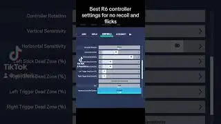 Best R6 controller settings for no recoil and flicks🙏 #rainbowsixsiege #r6siege #r6clips #seige