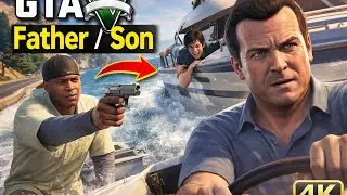 GTA 5 Father Son Full Mission Gameplay | Boat Steal & Yacht Chase 🚤🔥 | Michael & Jimmy