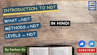 Introduction to NDT || NDT in Hindi || Methods of NDT || Levels of NDT