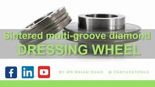 Sintered multi-groove diamond dressing wheel