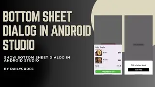 Bottom Sheet in Android Studio | Android App Development | Fragments | Java | Android Studio