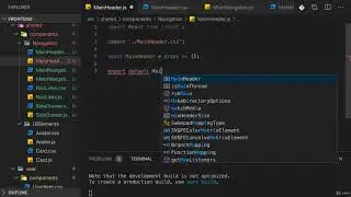 how to create a header in react JS