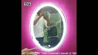 Oval Shape Acrylic LED Mirror | Triple Light LED With Dimmer Option | @sparkglobalglass