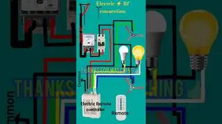 Electric ⚡Wireless Digital Wall Switch 4-Way ON/OFF with RF Remote Control connection diagram💯