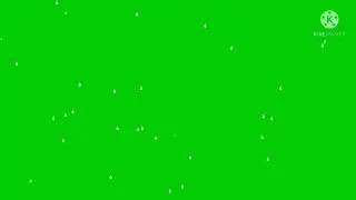 Raining snowflakes green screen