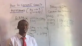 How to convert between kilograms and Grams 