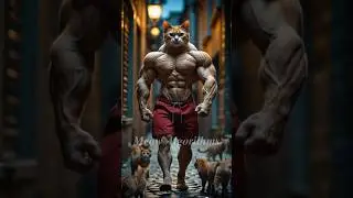 Weak Cat Turned Into Muscular Cat😱...#cat #ai #funny