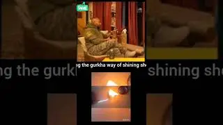 Gurkha way of polishing shoes # gorkha regiment#indian army #military boots#trendingshorts#shorts