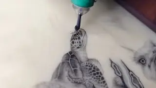 Tattoo tutorial (turtle 🐢 77.9tattoo) 서울타투 seoultattoo 동물타투 animaltattoo