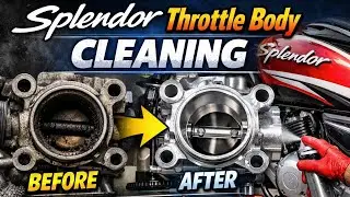 Splendor Plus throttle body Ultimate Body Cleaning Transformation Watch This Splendor Plus Shine 