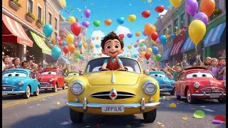 Honking Cars in the City Parade + More | Exciting Vehicle Rhyme for Kids