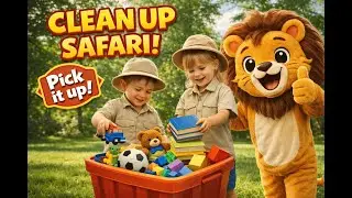 Clean Up Safari! 🧸🦁 Clean Up Song for Kids | Pick It Up, Put It In! | Preschool Sing-Along