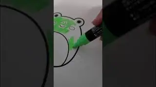 Wendy the Frog Squishmallow Coloring with Posca Markers