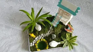 How to Make Moss Garden/ Miniature Moss Garden/Fea Dreams /Miniature Garden/Terrarium/Moss Terrarium