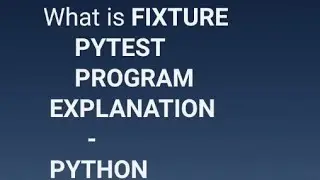 fixture in pytest  python